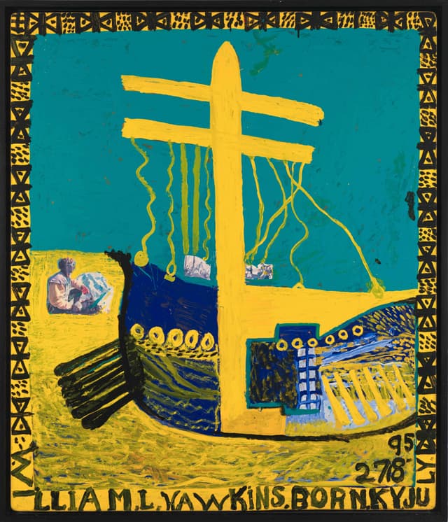 Ship with Yellow Mast