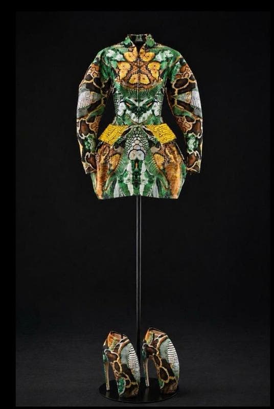 Custom version of Look 1 from “Plato’s Atlantis Collection,” Spring/Summer 2010. Worn by Naomi Campbell for the Fashion for Relief, 2010