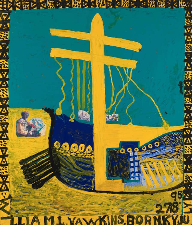 Ship with Yellow Mast